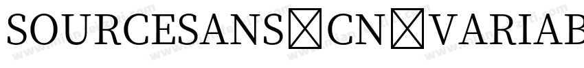 SOURCESANS CN VARIAB字体转换